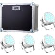 Cameo ROOT PAR 6 WH 6 x 12 W RGBAW + UV 4er Set + Hardcase