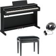 Yamaha YDP-166 B Schwarz Digitalpiano + Bank + Kopfhörer Set