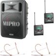 Mipro MA-505 R2 Akku-PA-System 823–832 MHz mit Doppelempfänger + 2x Headset Thumbnail 1
