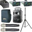 Mipro MA 708 D + Doppelempfänger + 2x Handsender + Cover + Stativ + Ladestation