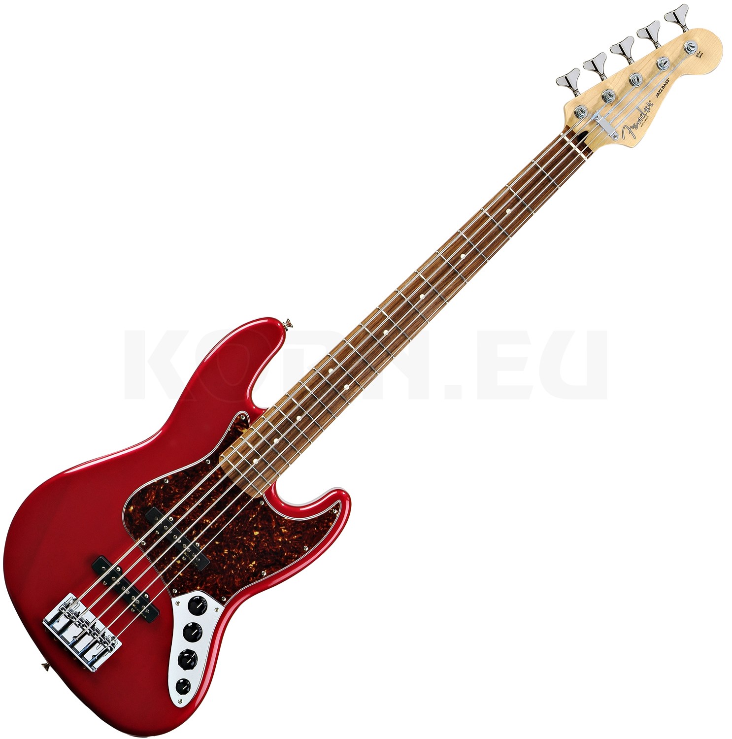 Fender Deluxe Jazz Bass V String Candy Apple Red music store