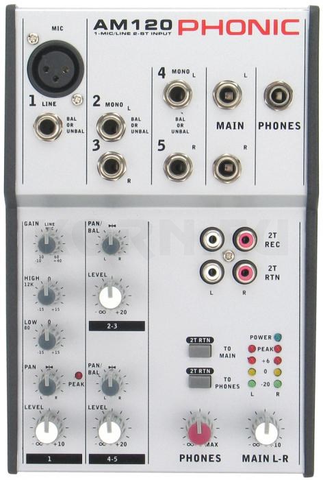 Phonic AM 120 Kompakt Mixer | Musikhaus