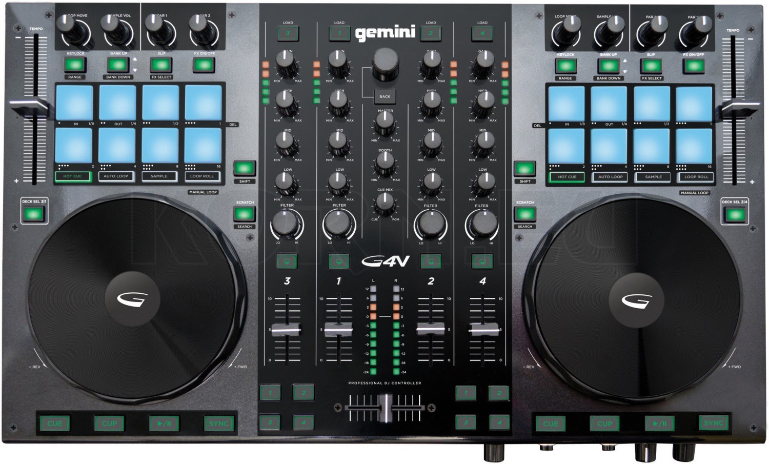 Gemini G4V 4Kanal DJ Controller Musikhaus
