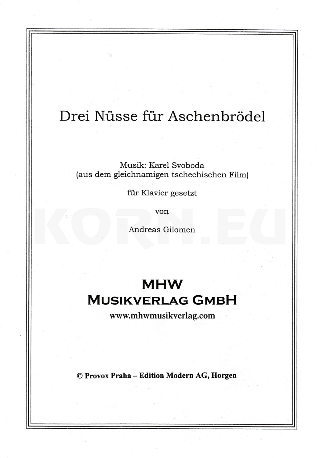 Karel Svoboda Aschenbrödels Schweres Schicksal I Motiv I Karel Svoboda - 3 Nüsse für Aschenbrödel | Musikhaus