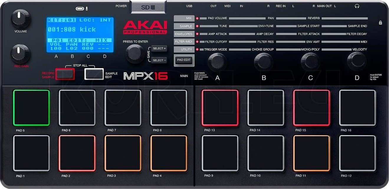 Akai Professional MPX 16 Sampler Musikhaus