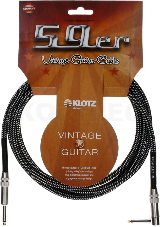 5x Set Instrumenten Kabel Gitarrenkabel 3m Audio 6,3mm Klinke Vintage Textil