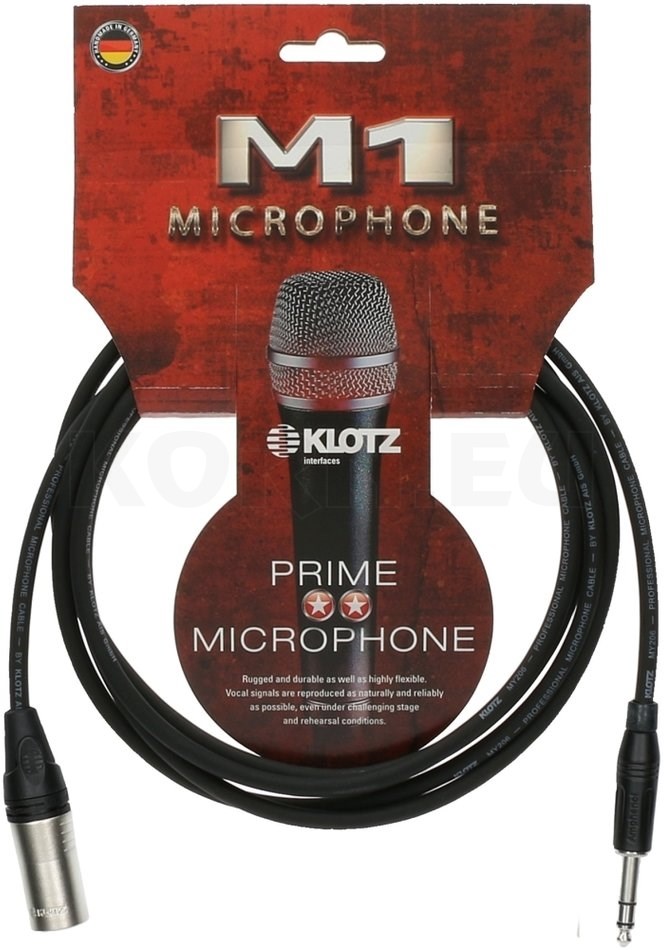 Câble Audio Klotz M1 Prime XLR/Jack 5 M – Symétrique, Qualité Studio, Robuste Et Fiable