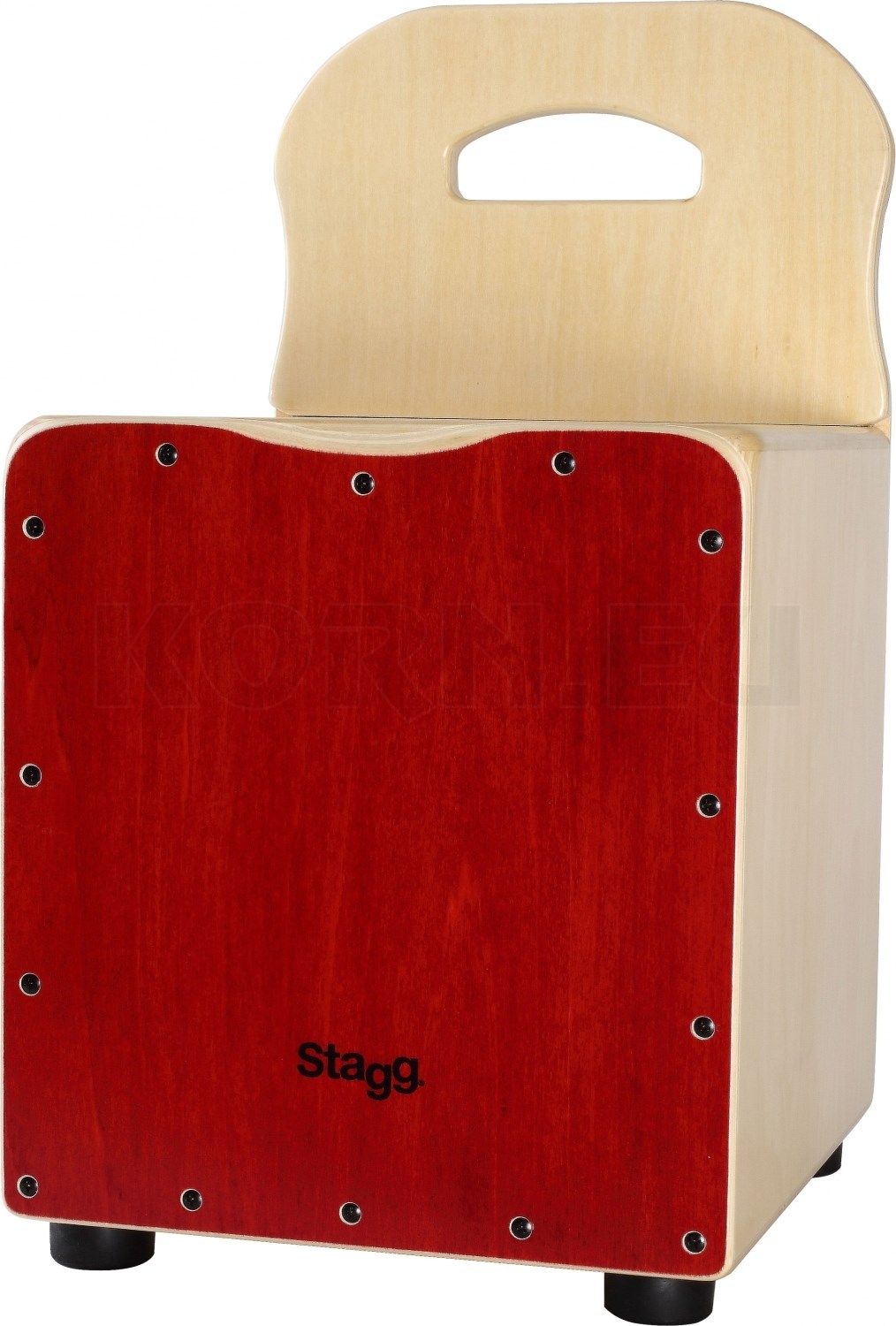 STAGG CAJKID RD Kinder Cajon rot mit Lehne Musikhaus