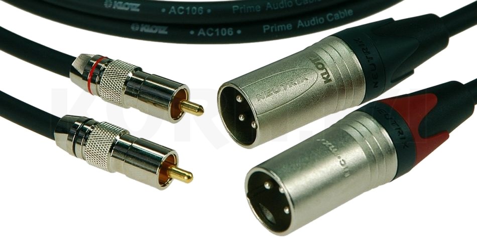 Plugger Audio-Kabel XLR Auf Cinch – 3 M, Schwarz, 3-polig XLR Stecker Zu RCA Stecker Für Studio & Heimbereich