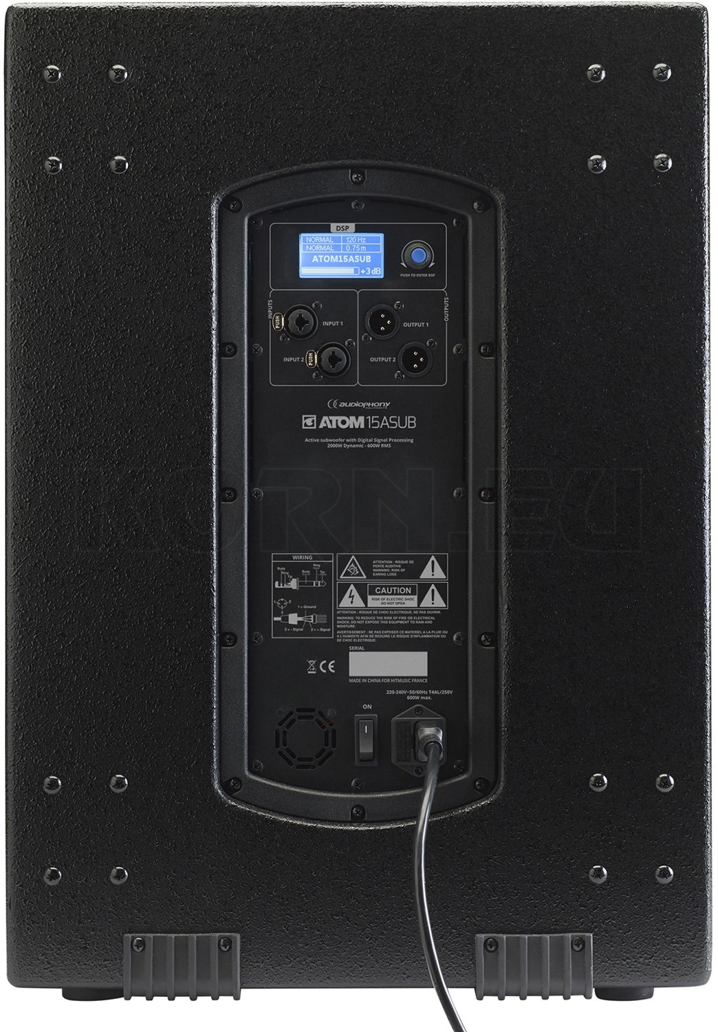 Audiophony ATOM15A SUB 15 Zoll Aktiv Subwoofer mit DSP