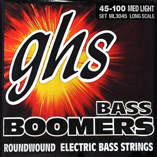 GHS M7200-5 Pressurewound Rollerwound Electric Bass Guitar Strings - .044-.128 Medium 5-string