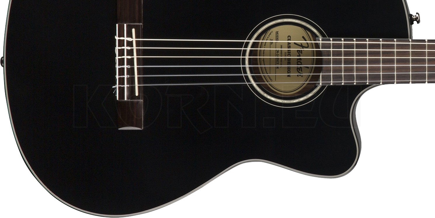 Fender CN-140SCE Chitarra Classica Elettroacustica - Top In Cedro, Con Custodia E Lezioni Fender Play - Foto 2