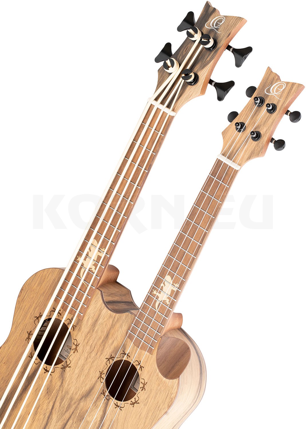 Ortega HYDRABSTE Tenor Bass Double Neck Ukulele Musikhaus