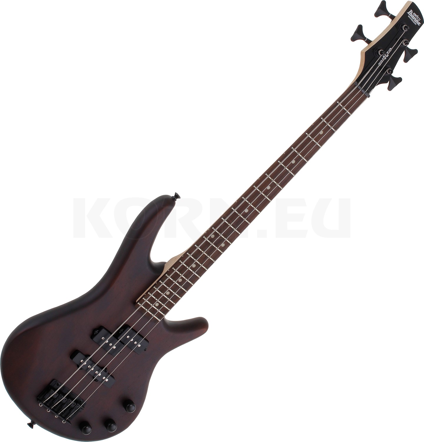 Guitare Basse Ibanez GSRM20B Mikro - Brun Naturel - Manche Court - Parfait Pour Débutants Ou Petites Mains