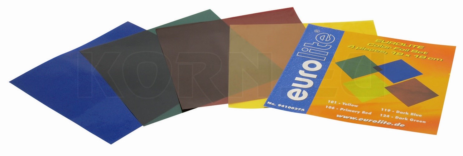 8x Farbfolien Farbfilter Disco 11,5 X 11,5 Cm Für PAR 30 Spot