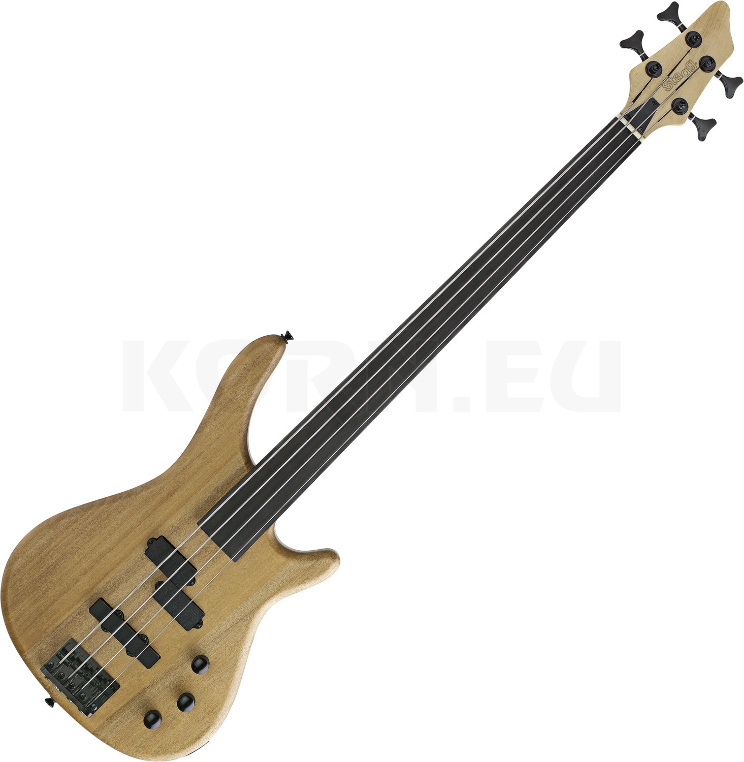 Stagg BC300FL Fretless 4-String Fusion Electric Bass Guitar Natural
