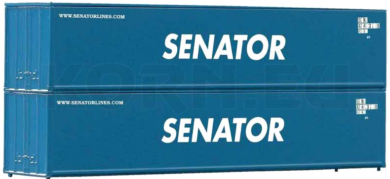 Piko 56240 2er Set 40 Ft. Container Senator H0