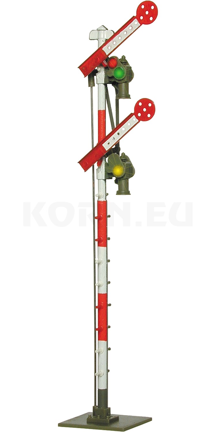 Sémaphore Viessmann 4701 H0 – Signal Principal à 2 Ailes – Modèle Fini Avec LED Et Décodeur Numérique