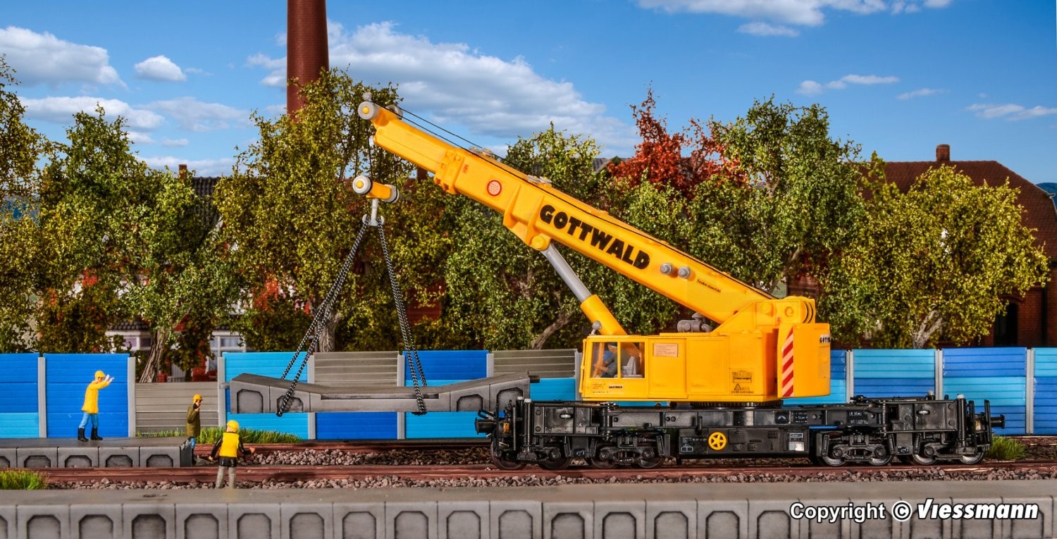 Kibri 16002 - Modelleisenbahn-Teleskopkran SNCB | H0-Maßstab Für Deine Eisenbahnanlage