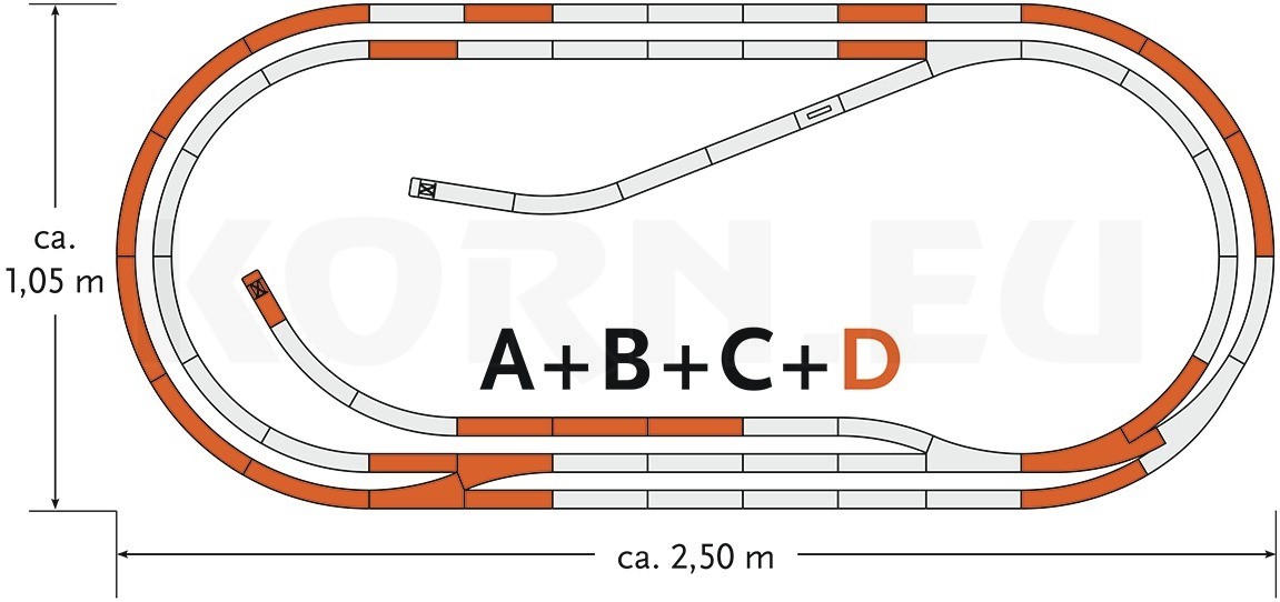 Roco 61103 voie H0 Ensemble de pistes D geoLine