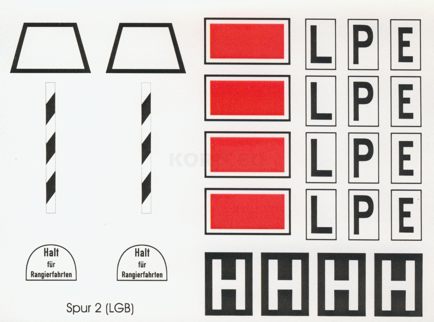 Ha0 Signal LGB Karton 24 x Signaltafeln