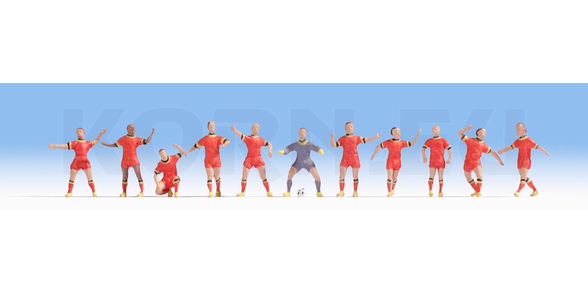NOCH 15967 – Fußballteam Belgien H0 – Bunte Figuren Für Modellbahn