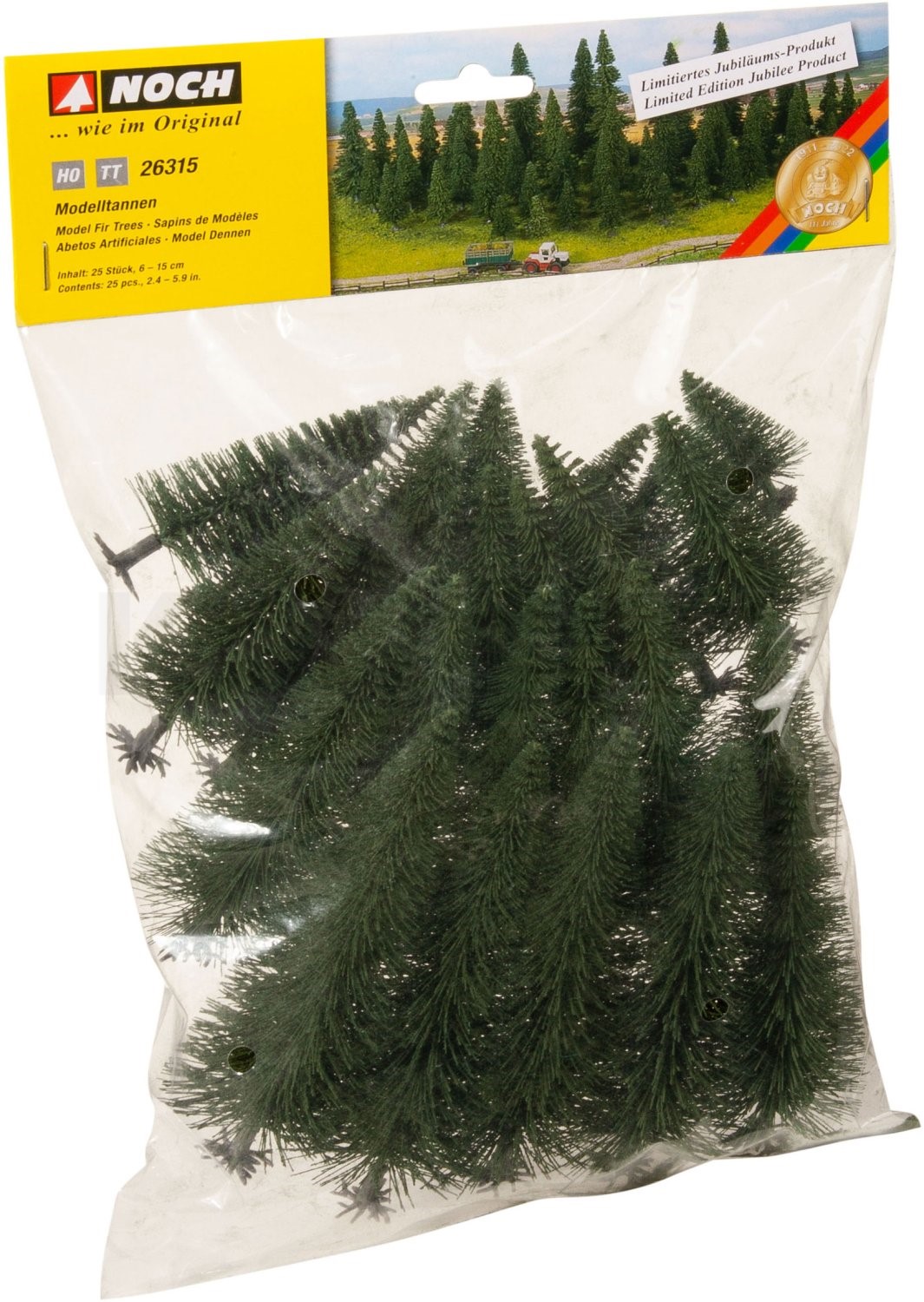 NOCH Modelltannen 10 Stück - 3,5-9cm Für Modellbahn Landschaftsbau