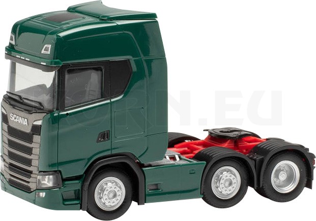 Herpa MiniKit – Scania CS 20 HD 6x2 Zugmaschine, Moosgrün, Bausatz Ohne Kleber