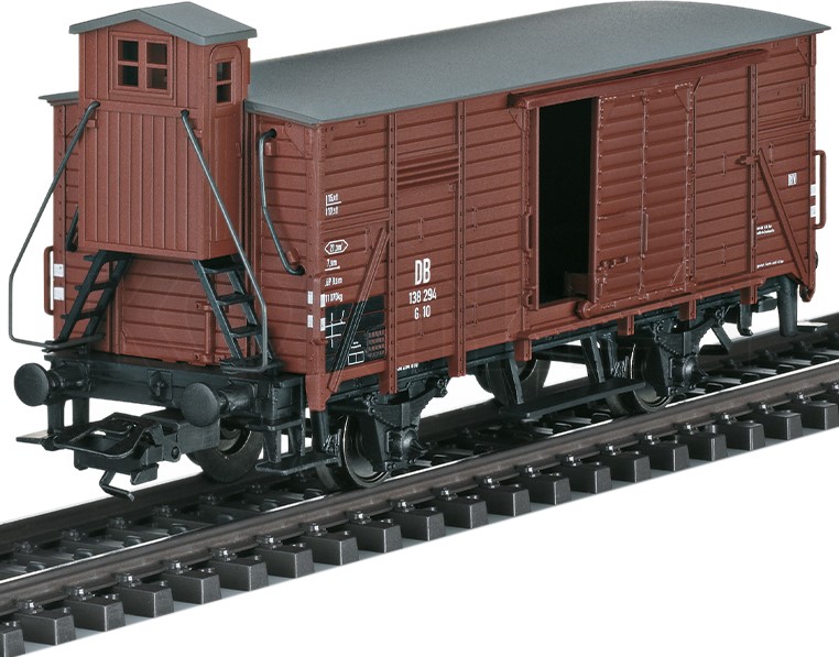 Gedeckter Güterwagen G 10 - DB Modellbahnwagen Mit Sparbremserhaus 11cm