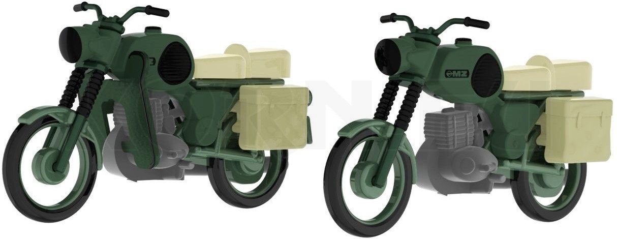 KRES 55043110 Komplettmodelle 2x Simson S51 Silber Und Dunkelrot, Spu