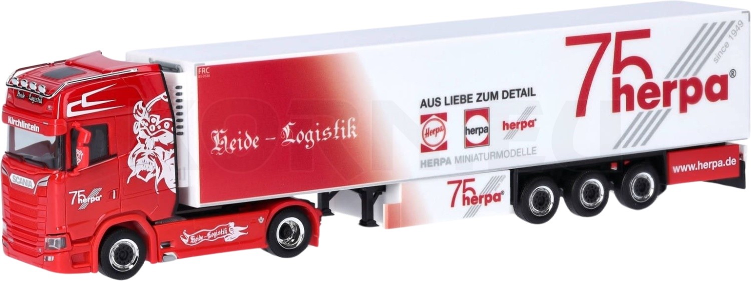HERPA H0 1:87 In OVP - Scania CS20 HD Kühlkoffer-Sattelzug 
