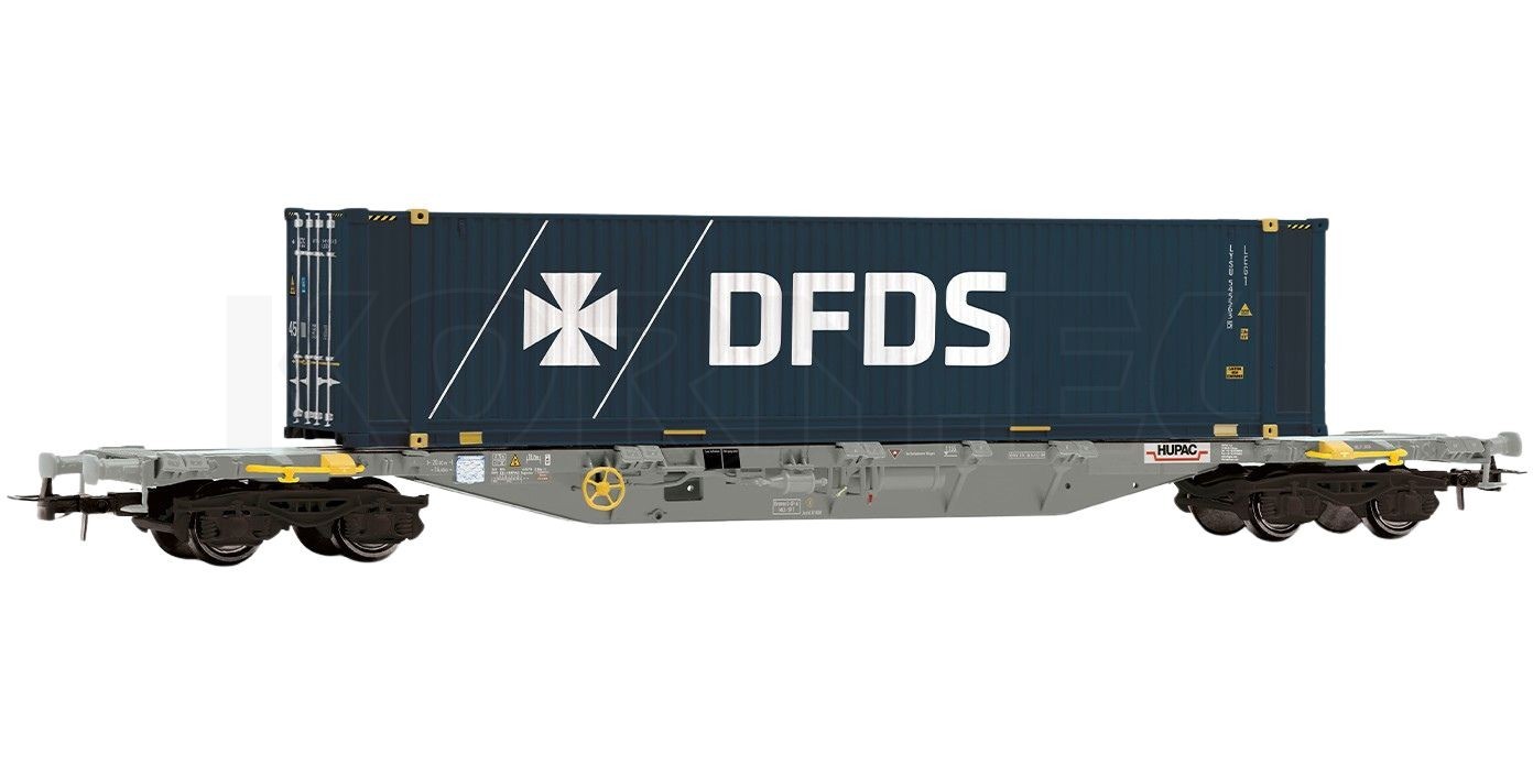 Sgnss Rivarossi HR6704 H0 Containerwagen Sgnss mit Container...