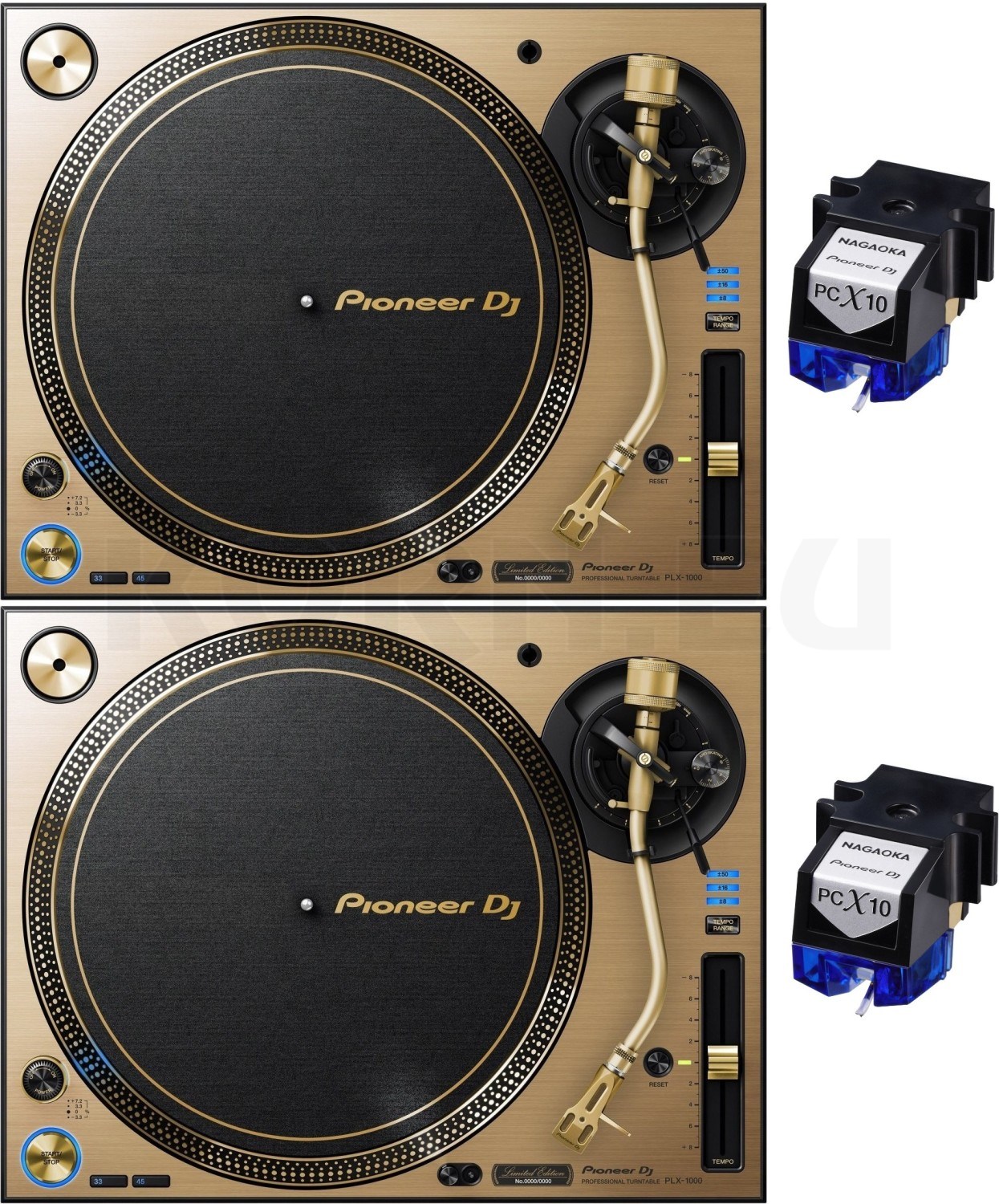 Pioneer DJ 2x PLX1000N GOLD inkl. 2x PCX10... music store