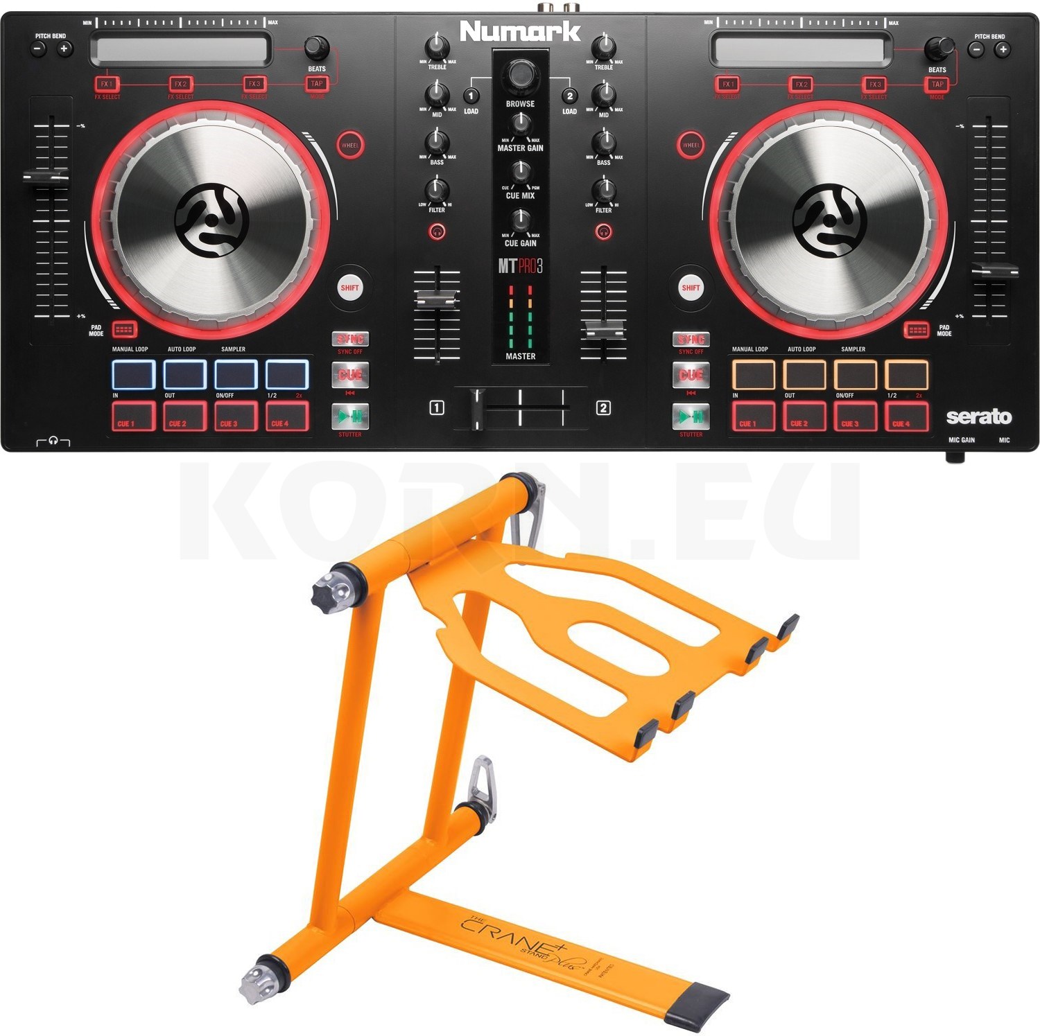 Numark Mixtrack Pro 3 + Crane CV3 Laptop Stand... Musikhaus