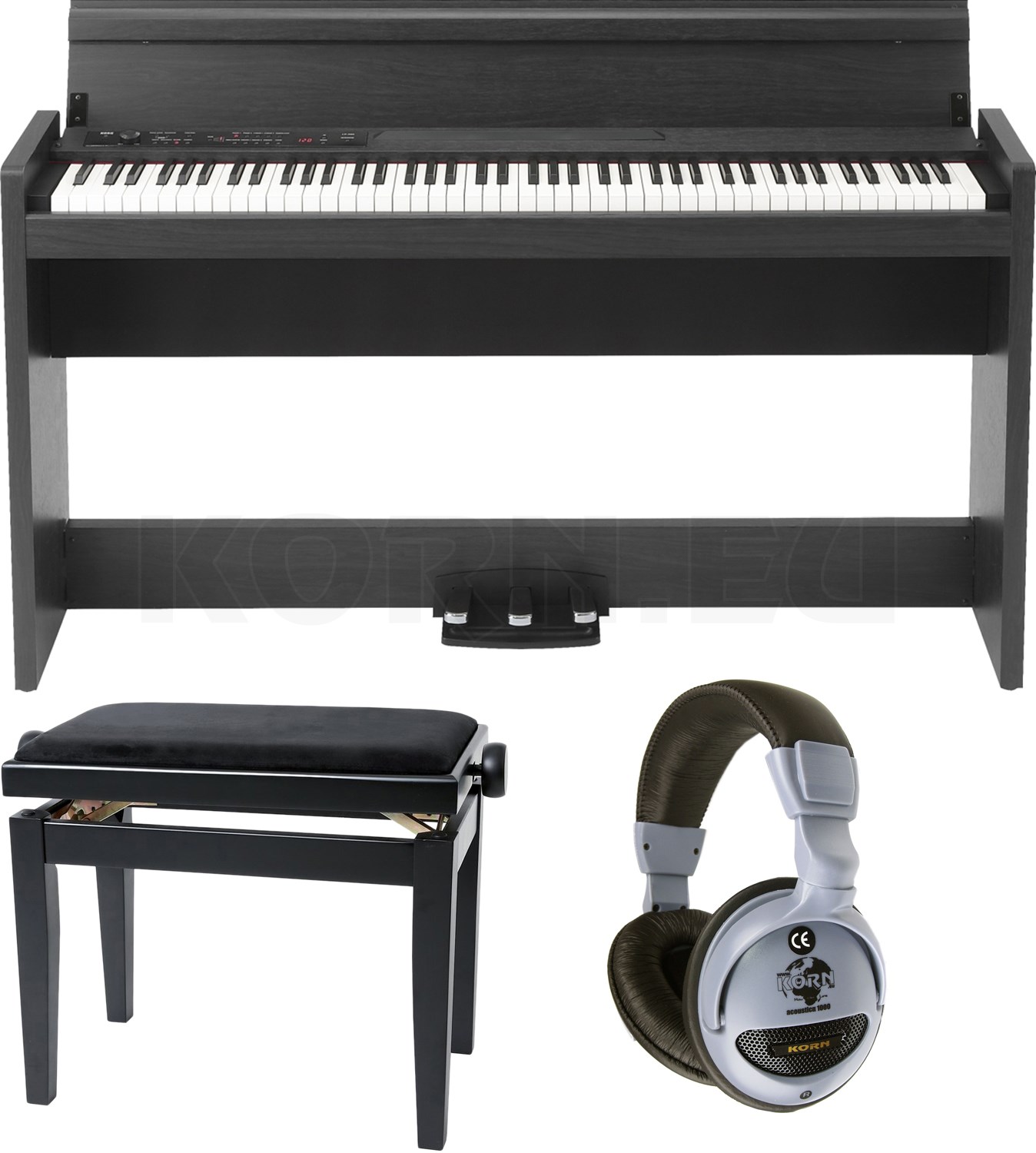 Korg LP-380 Digitalpiano Rosewood Grain Black Set | Musikhaus