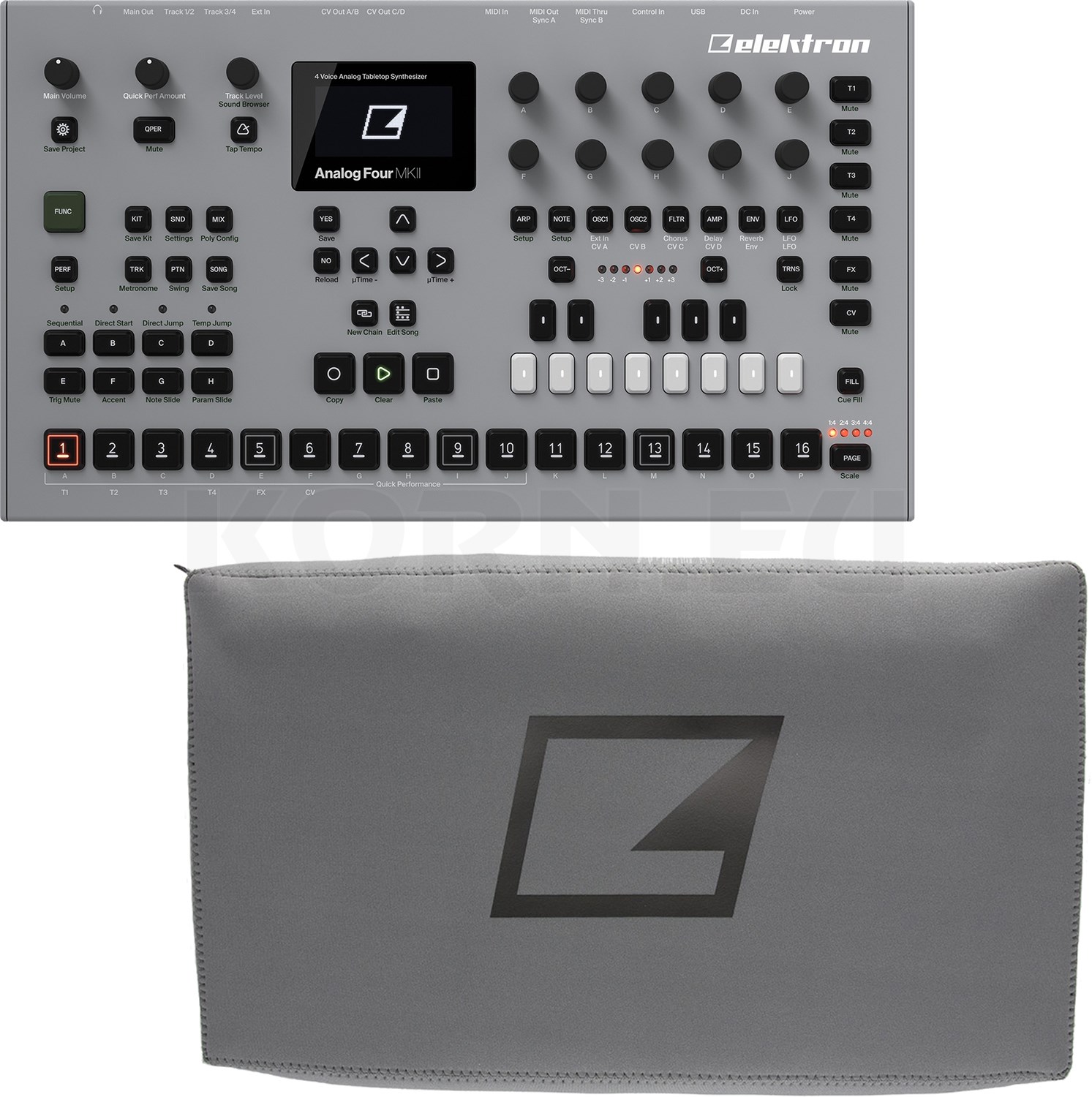 Elektron Analog Four MKII + Elektron Dust Cover... Musikhaus