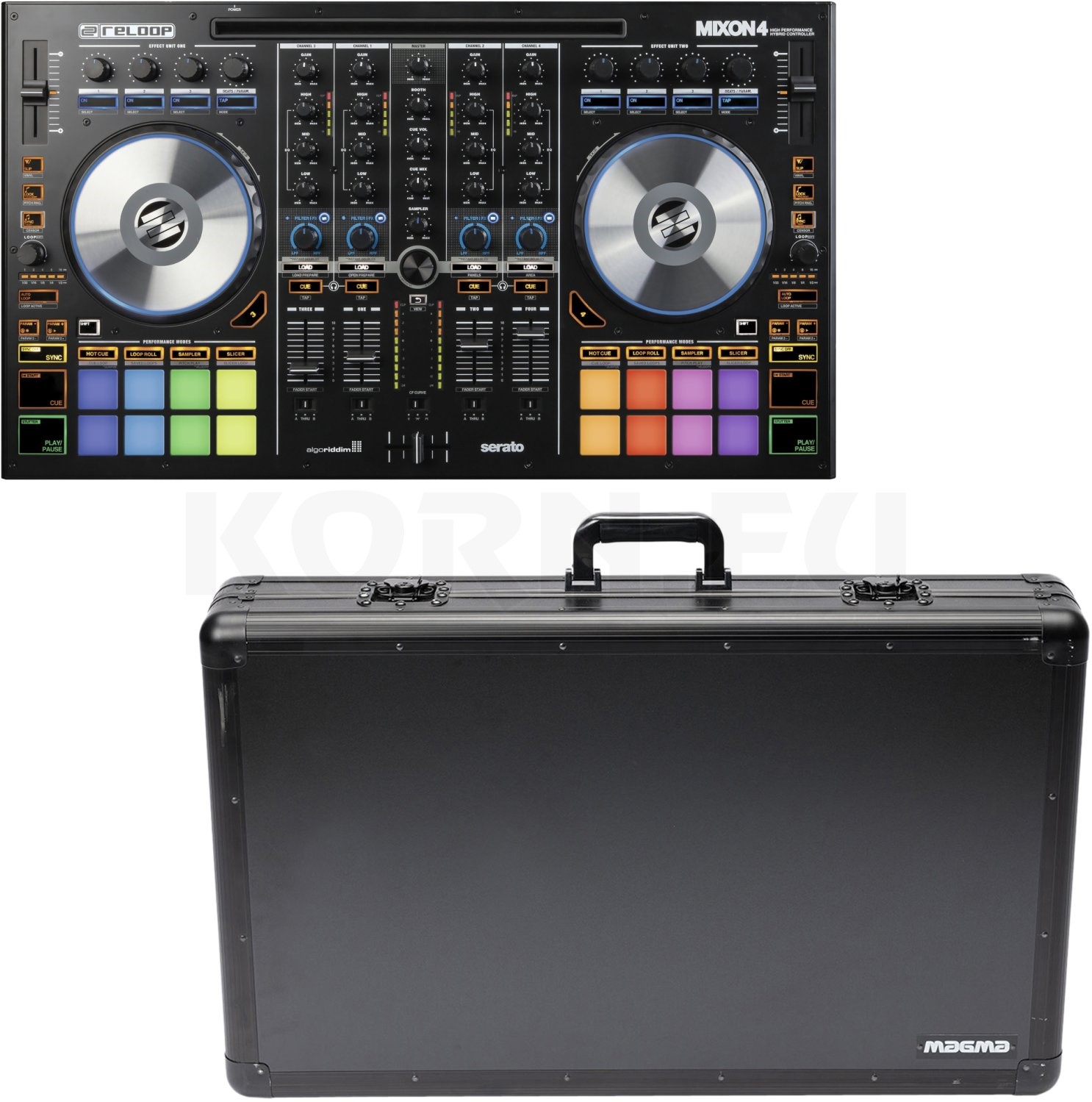Reloop MIXON 4 DJ Controller + Magma Case Set