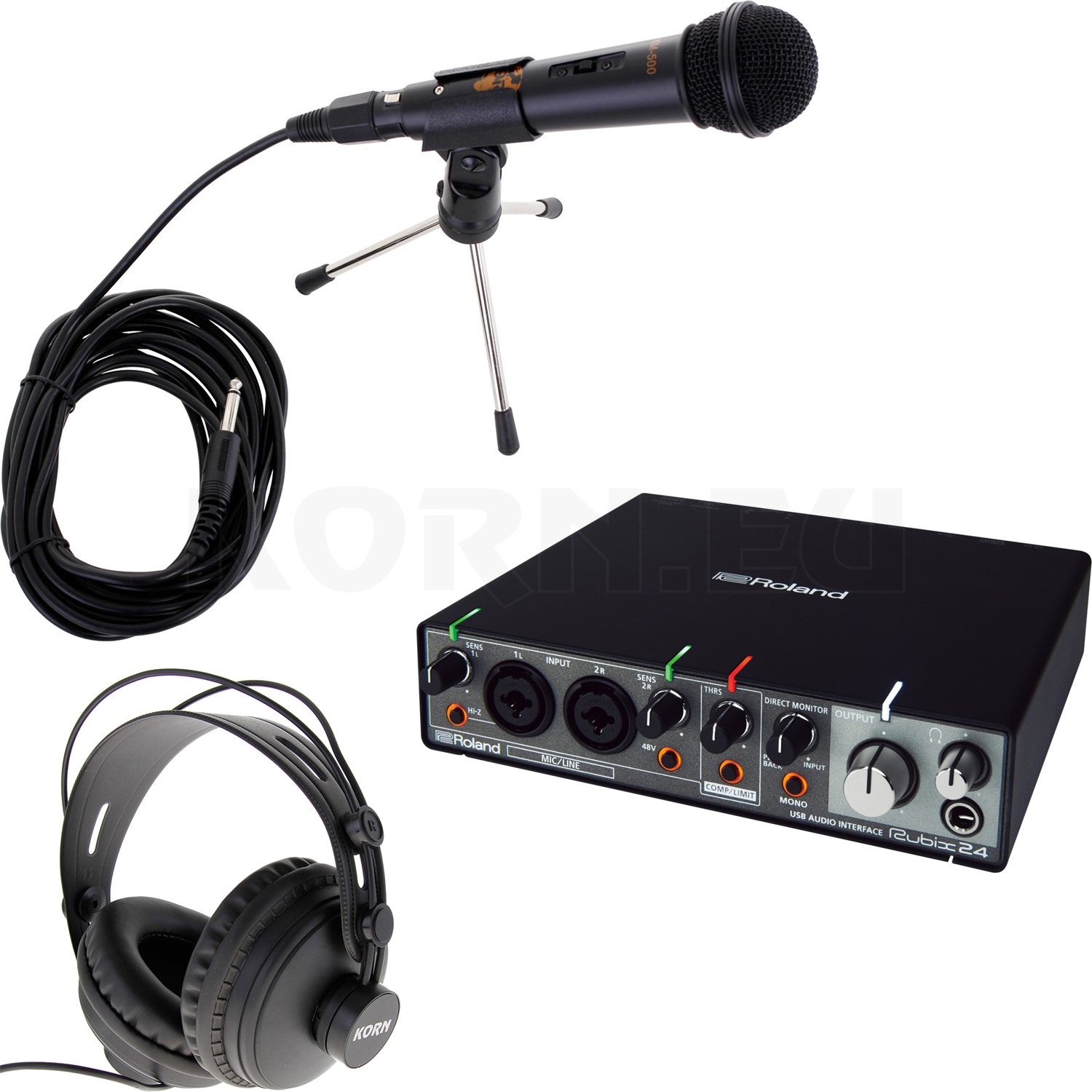 Roland Rubix 24 USB Audio Interface Podcast Set