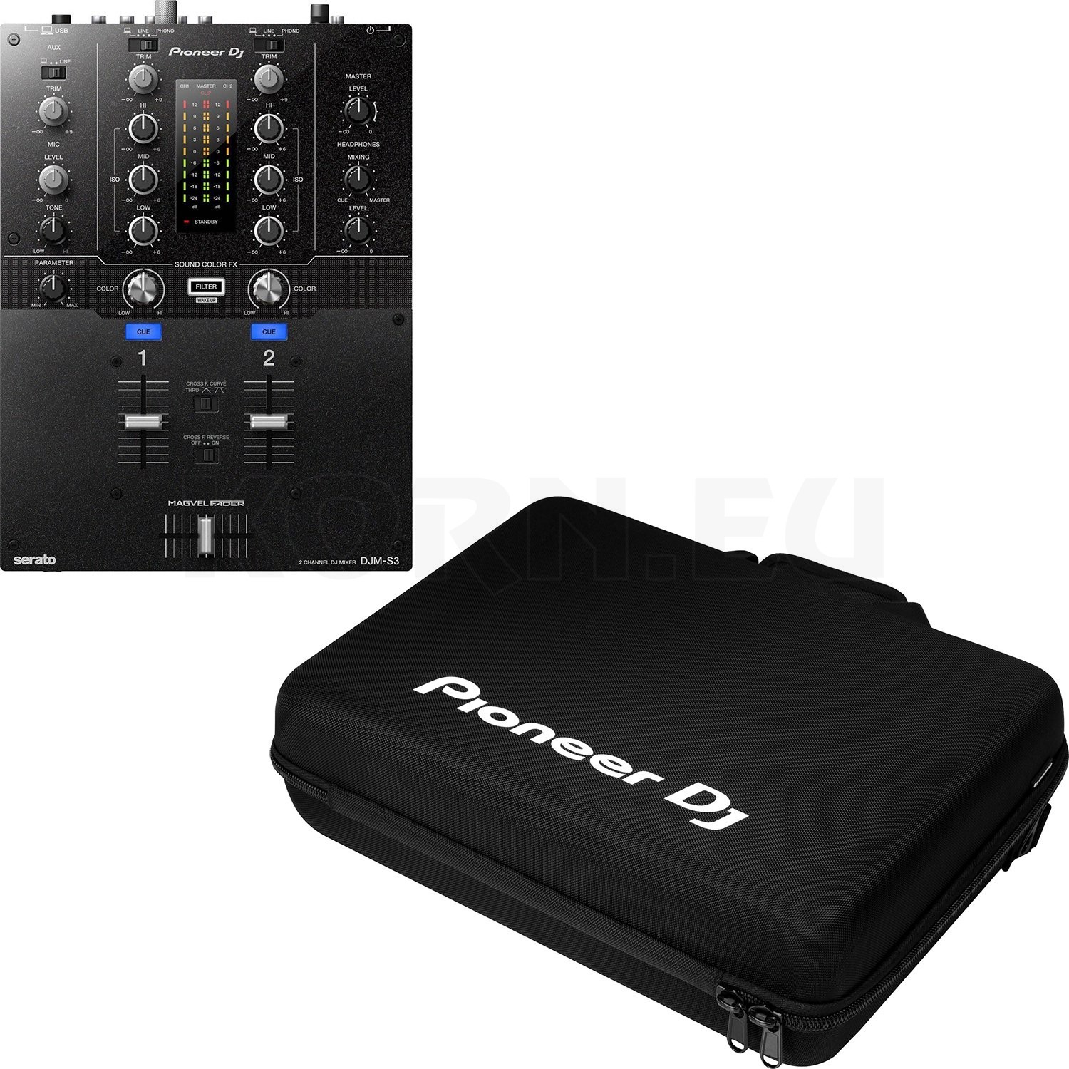 Pioneer DJ DJMS3 + Pioneer DJ Mixer Bag Musikhaus