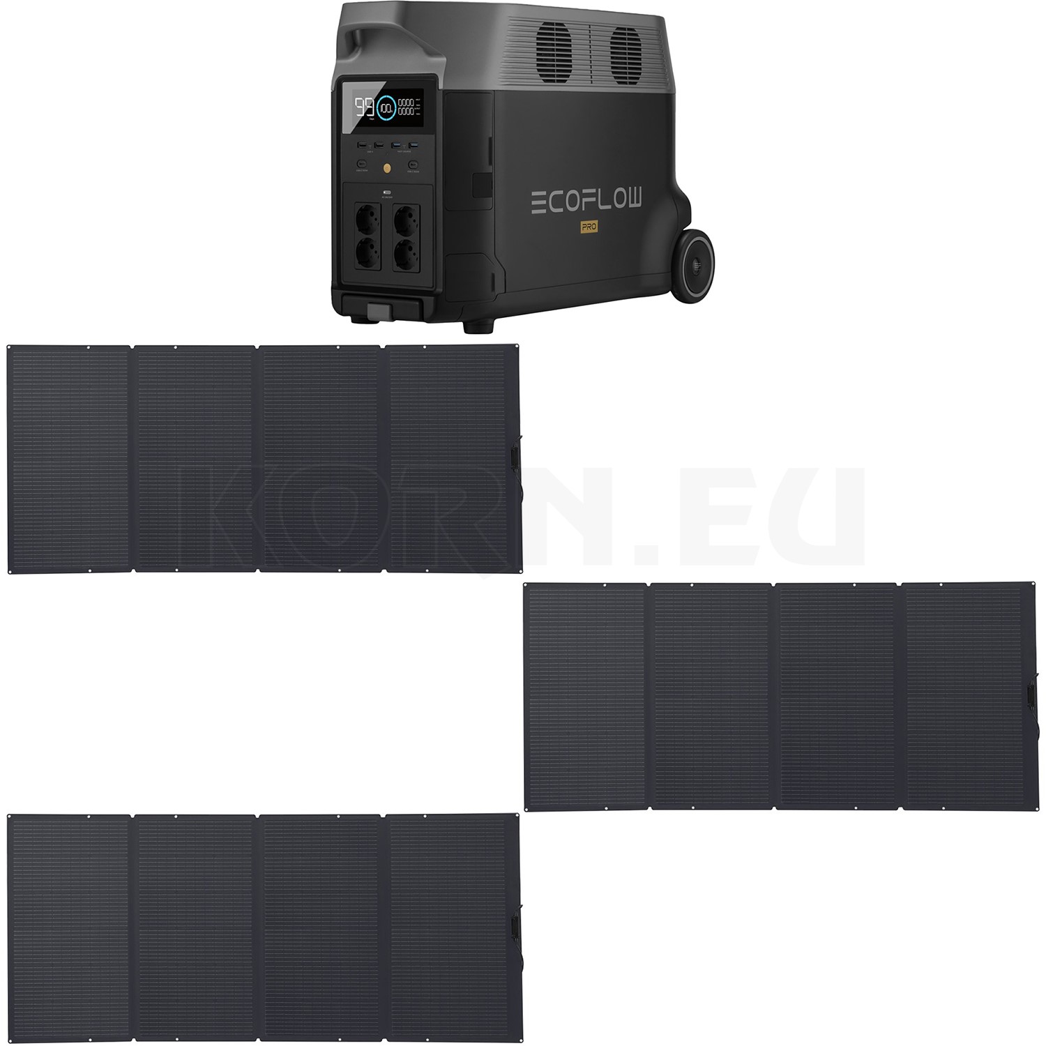 Ecoflow Delta Pro 3x Ecoflow 400w Solar Panel 8558