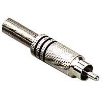 STAGG rca male plug-nickel plated 0200-M-BLACKH