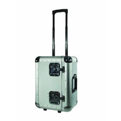 DJ-Case Platten-Case 75/25, silber +Trolley B-Ware