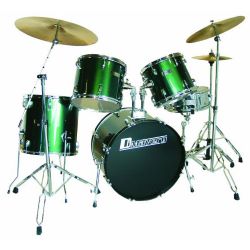 Dimavery DS 205 Schlagzeug Set 5 tl. grün