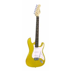 Dimavery ST 303 E Gitarre Gold Glitzer