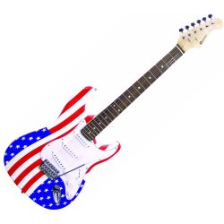 Dimavery ST 503 E Gitarre USA Flagge