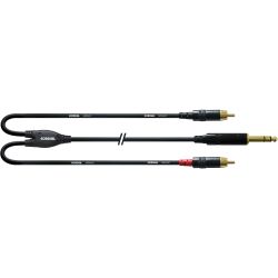 Cordial Klinke 6,3mm stereo / 2x Cinch CFY 3 VCC
