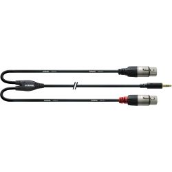 Cordial Klinke 3,5mm stereo / 2x XLR female CFY 1,8 WFF