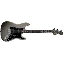 Fender Squier Std Double Fat Strat HH RW Satin Pewter Metallic E-Gitarre