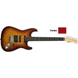 Fender American Deluxe Strat HSS RW QMT Bing Cherry Transparent