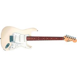 Fender Mex Std Roland Strat RW Arctic White inkl. Gigbag